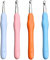 4 Stück Häkelnadel, 4 Größen Häkelnadel Set 7mm, 8mm, 9mm, 10mm mit Bunte Silikongriff 14 cm, Häkelnadel Groß Häkelnadeln set für Anfänger und Häkelliebhaber
