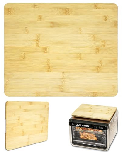 GWYXC Bamboo Cutting Board for Ninja Mini Oven Accessories DT200UK, Heat-Resistant Toaster Oven Countertop with Non-Skid Feet 41.4 x 33.8cm Compatible with Ninja Foodi Air Fryer Oven 10 in 1 Combo