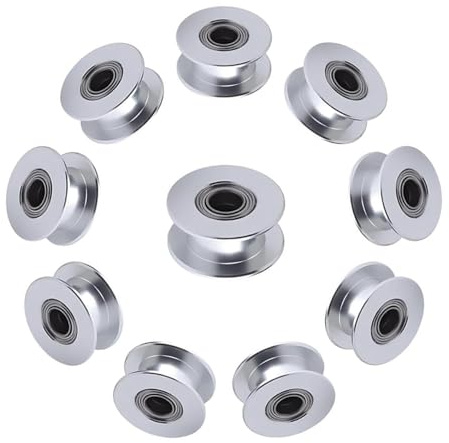 Newwish GT2 Umlenkrolle 20 Zahnlos Glatt 5mm Bohrung 6mm Breite,GT2 Idler Pulley 20 Toothless Bore 5mm Width 6mm für 3D Drucker 6mm Breite GT2 Zahnriemen.(10 Stück)