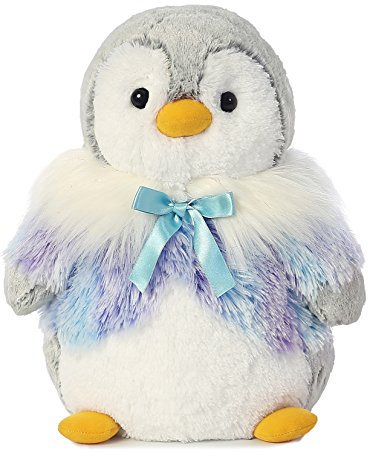Aurora 73945 - Pompom Penguin Panache Plüschtier, 23 cm, violett