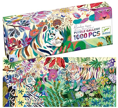 DJECO Gallery Tigers Puzzle (1000 Teile) – Einzigartige Puzzlekunst für Kinder – Spaß & herausfordernde Aktivität für Freunde & Familie – Pädagogisches Puzzle-Spielzeug für Kinder ab 9 Jahren Mädchen