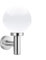 SellTec LeuchtenDirekt Wandlampe mit Bewegungsmelder, IP44, spritzwassergeschützt Fassade Außenleuchte ohne Leuchtmittel, E27-Fassung, LED fähig, rund, Edelstahl