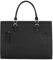 CRAZYCHIC - Damen Arbeitstasche Aktentasche Schule Tasche - Frauen Große Tote Shopper PU Leder - Business Arbeit Büro A4 Handtasche Henkeltasche - Multi Pocket Viele Fächer Tragetasche - Schwarz