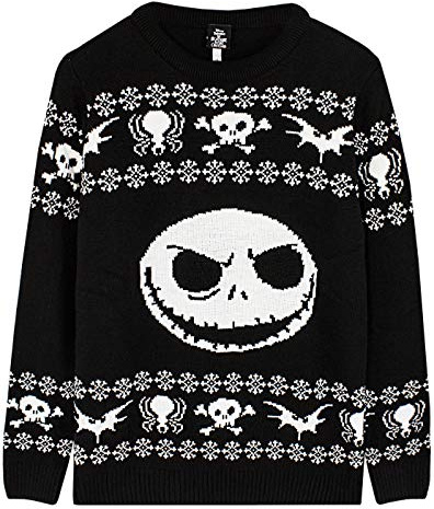 The Nightmare Before Christmas Jack Skellington Knitted Jumper Black