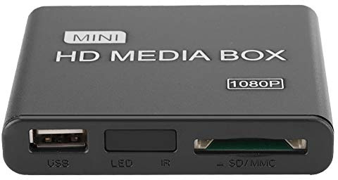 Media Player, Mini Full HD 1080P Digital Media Player, HDMI Media Player, Video Player, Wiedergabe von Videos und Fotos, Ultra Portabler Auto/WerbePlayer, Auto Loop Wiedergabe(EU PLUG)