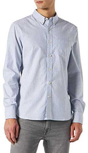 Dockers STRETCH OXFORD SHIRT, Camisa Hombre, Bengal Stripe Delft, XL