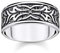 THOMAS SABO Herren Ring Tiger Muster schwarz 925 Sterlingsilber, Geschwärzt TR2291-643-11