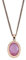 Qudo TIVOLA Kette Halskette rose beschichtet Edelstahl mit Glaskristallen (peony pink)