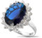 VIKI LYNN Königliche Damenring Prinzessin Diana William Kate Verlobungsring mit 925 Sterling Silber und 10.2CT Synthetisch Saphir Stein RingGröße 54
