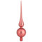 com-four® Weihnachtsbaumspitze - Christbaumspitze aus echtem Glas für Weihnachten - Tannenbaumspitze für den Christbaum (28cm - edle Rose matt)