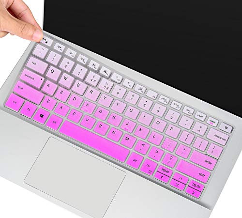 Keyboard Cover for Dell Latitude 3310 3410, Dell Inspiron 14& Inspiron 13 5000 7000 7400 7405 7409 7490 5400 5405 5406 5490 5493 5498 5300 5301 5390 5391 7300 7306 7390 7391 Keyboard Skin,Ombre Purple