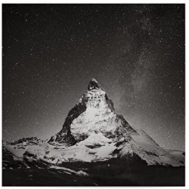 artboxONE Poster 20x20 cm Berge Reise Matterhorn 2 - Bild Matterhorn Astro astrofotografie