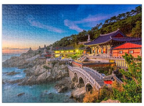 MyPuzzle Schöner Sonnenaufgang Haedong Yongongs Temple Busan, Korea - Premium 500 Teile Puzzle - MyPuzzle Sonderkollektion von Puzzle Galaxy