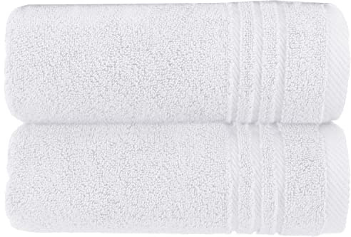 La Vida Premium Badetuch-Set 2-teilig Weiß, 100% Frottee-Baumwolle, 480g/m², weich und saugstark, fürs Badezimmer, Oeko-Tex 100 Zertifiziert, 2 x Badetuch 100x150 cm