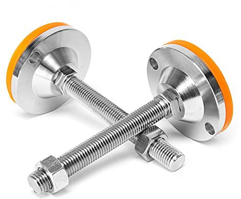 2pcs Heavy Duty Levelers Adjustable Furniture Legs, with Rubber Mat Leveling Screw Legs, Non Skid Cabinet feet, for Mechanical Equipment Workbench Pool Table(Color:M24,Size:D100 x H150 mm)