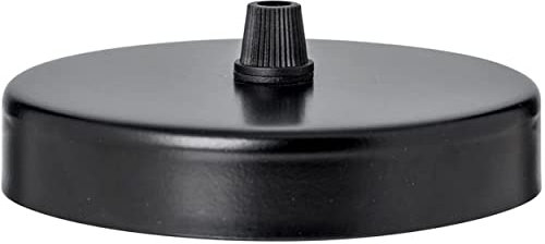 LEDSone Ceiling Rose Pendant Cable Grip Clamp Plate for Light Fitting Hanging Lamp,100mm Black Colour Full Set UK Stock (Black)