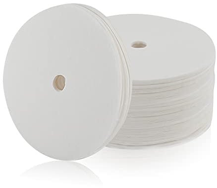 Lot de 200 filtres à café non blanchis, filtre à café jetable en papier de 9,5 cm, filtres à café en disque pour percolateur Bozeman (blanc)