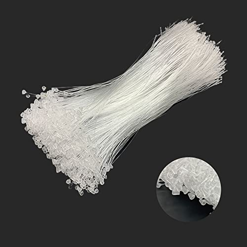 Togetherkings Fili di sicurezza,2000 Pezzi Perno Bloccaggio A Scatto, Etichetta di sicurezza Etichetta di plastica,Clip di fissaggio del cartellino di plastica (18CM, Trasparente)