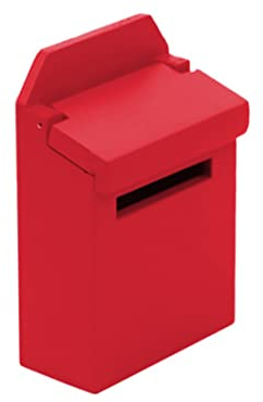 SMELEYOU Miniatur Briefkasten, Klassisch, Rot, Holz, 1:12 Scale, Haushalt, Dollhausmöbel