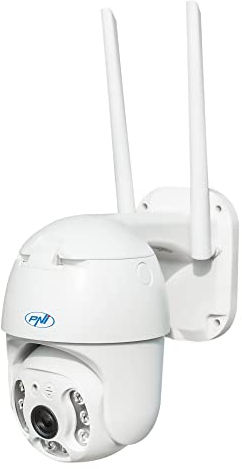 PNI IP65 Live PTZ 5MP Videoüberwachungskamera, GSM 4G, Micro-SD-Kartensteckplatz, Bewegungserkennung, Erkennung menschlicher Silhouetten, Outdoor IP66, IR-LEDs und weiße LEDs
