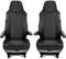 Sitzbezüge 1+1 Öko-Leder Für Man TGX TGS TGL ab 2015 LKW Schwarz