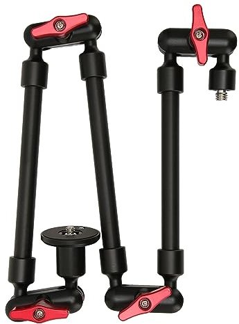 Verstellbarer Gelenkarm, 31 Zoll/78 cm, Magic Arm Mount, 360 Grad Drehbar, Verstellbare Verlängerungsstange mit 1/4 Zoll 3/8 Zoll Schrauben, für LED-Licht, Mikrofon,