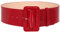 SUOSDEY Damen Lackleder Gürtel, Mode Breite Taillengürtel Cinch Gürtel für Kleid Mantel mit quadratischer Schnalle rot
