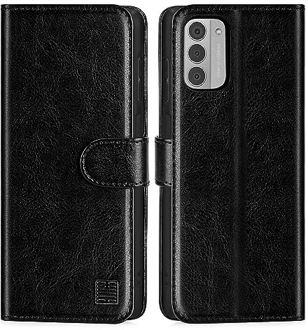 32nd Book Wallet PU Leather Case Cover for Nokia G42, Flip Case With RFID Blocking Card Slots, Magnetic Closure and Built In Stand - Black