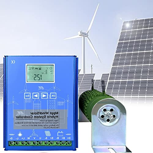 ZXSYYDS Contrôleur de Charge Hybride Solaire éolien, 12V/24V/48V,MPPT Contrôleur de Charge Hybride Solaire Éolien,pour Le Vent, Panneau Solaire, Système D'assistance Solaire,48V-500W