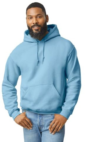 TICTEX Hoodie Herren große Größen - Sweatshirt mit Kapuze - Kapuzenpullover in vielen Farben - Coole Hoodies - Light Blue, L
