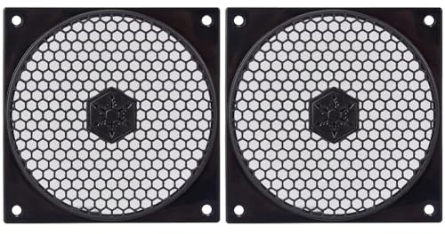 SilverStone SST-FF121B - Griglia ventola con filtro antipolvere 120mm, nero (Confezione da 2)