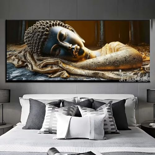Diamond Painting Zen Buddha Diamond Painting Erwachsene,5D Diamant Painting Bilder Crystal Embroidery,Daiments Painting Basteln Erwachsene,DIY Diamond Painting Artdot für Home Wand Décor 30x90cm q273