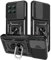 Yutwo Cover per Honor X8B Custodia, Honor X8B Custodia Antiurto Scorrevole Protezione Fotocamera Custodia con 360°Rotante Anello Supporto TPU+PC Cover Honor X8B- Nero