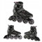 NILS EXTREME - Inline Skates für Damen und Herren - äußerst komfortabel Roller Blades- Rollschuhe - ABEC9CHROME Lager - 82A Skates - Größe 44 - schwarz und lila
