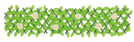 Grüner Sichtschutzzaun, künstliche Hecken für den Außenbereich, UV-beständiger Terrassen-Sichtschutzzaun, Balkon-Sichtschutzblätter, Einziehbare, dekorative Zaunelemente aus künstlichem Efeu,