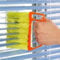 Gavigain 7 Finger Blind Duster Brush und Shutter Cleaner Brush, Fenster Jalousienreiniger Duster Tool Hand Held Air Conditioner Duster (Orange)