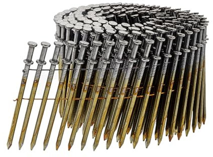 UnitSteel 15° Duplex-Nägel - 3,3x45mm/55mm, 4.320 stück, Doppelkopfnägel, Verwendung mit Coilnaglern, Ideal für temporäre Befestigungen