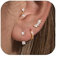 Adramata 4 Pairs Boucles d'Oreilles Femme Acier Inoxydable Creoles Boucles d'Oreilles à Tige Hypoallergéniques Cartilage Tragus Helix Piercing Oreille Petites Boucles d'Oreilles Femme Argent/Or