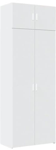 vidaXL Hochschrank Weiß 80x42,5x225 cm Holzwerkstoff