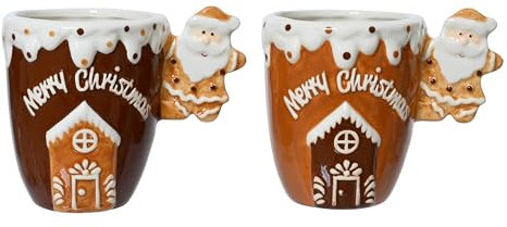 Weihnachtstasse bunt mit Muster 9.5 x 14 x 10.5 cm Tasse