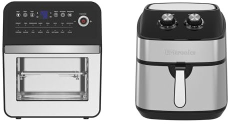 Emtronics Air Fryer Kitchen Set in Silver 9L Analogue & 12L Combi Oven