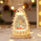 Weihnachts Schneekugel Laterne - Vintage Weihnachtskerze Mit Schneegestöber, LED Nachtlicht für Weihnachtsdeko (B)