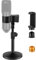 BILIONE Versatile Desktop Microphone Stand, Adjustable Table Mic Stand with Microphone Clip, Cell Phone Clip, 5/8 Male to 3/8 Female Metal Adapter