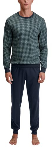 CALIDA Relax Comfy Bündchen-Pyjama Herren | Schlafanzug mit Bündchen, weiche Heavy-Interlock-Qualität und angenehm wärmender Komfort