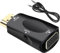 HDMI to VGA adapter 1080P, 3.5mm 1080p Audio Jack Cable, Gold-Plated Hdmi male to Vga female adapter Compatible with Monitor, Laptop, Computer, Projector, DVD Player (VGA Male to HDMI Adapter)