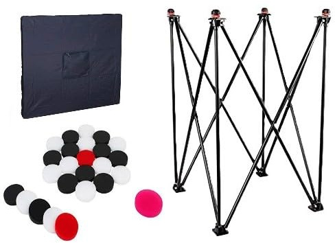 Professioneller Carrom Brettständer, robustes Eisen, verstellbare Höhe, faltbar, passend für 81-89 cm Bretter, Schwarz