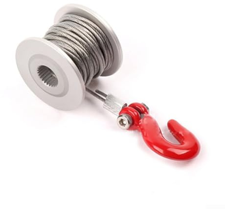Aluminum 25T Winch Wheel for RC Rock Crawlers Ideal for 1/10 Models, Features 198cm Wire