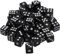 50-Piece 8mm Black Dice Set - Premium Acrylic Tabletop Gaming Accessories for Casino Themes, Maths Teaching and Magic Tricks (Party Favors)