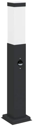 vidaXL Bollard Light with Sensor 50 cm Black IP44