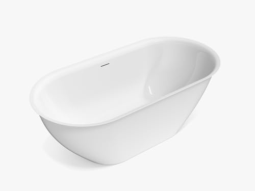 Vente-unique - Freistehende Badewanne Sortino -L 160cm x B 80cm x H 58cm- Acryl - weiß